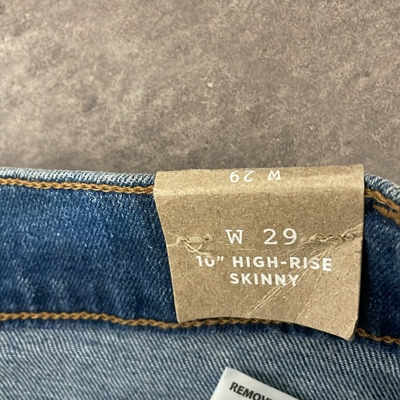 NWT Madewell High Rise Button Fly Skinny Jeans size 29 - Picture 8 of 14